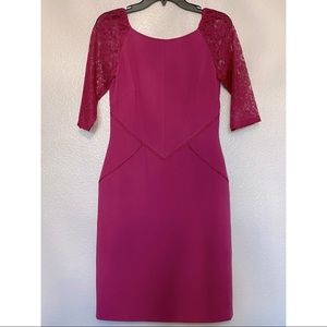 Antonio Melani Fuschia Lace Sleeves Dress